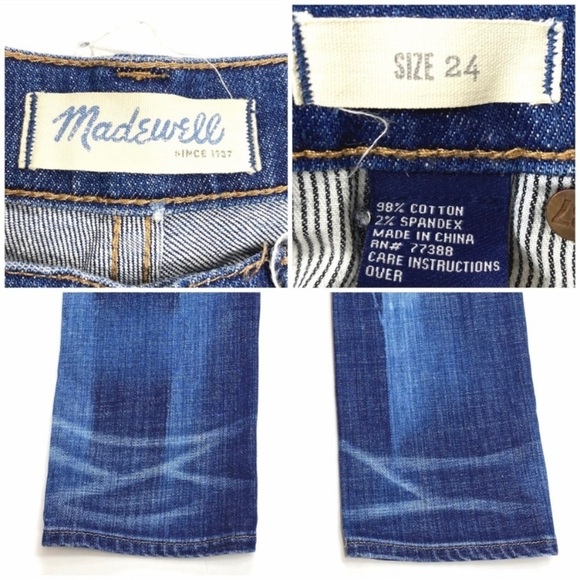 Madewell Boyfriend Rare Patches Distressed Jeans RN# 77388 - Picture 6 of 8
